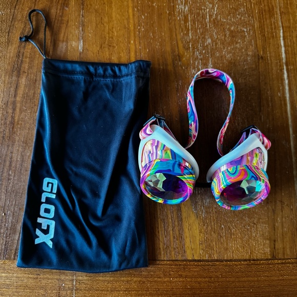 GloFX Kandi Swirl Padded Kaleidoscope Goggles - Picture 2 of 7